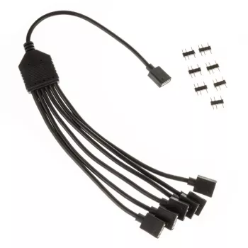 Cabo splitter ARGB 1 para 6 de 30 cm da Kolink PGW-AC-KOL-081