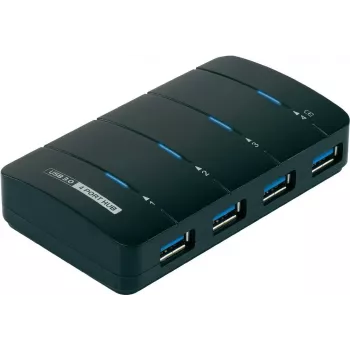 Renkforce hub USB 3.0 de 4 portas, preto