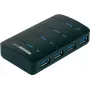 Renkforce hub USB 3.0 de 4 portas, preto