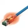 Easylan CS1OBADAD0020 cabo de rede RJ45, cabo de rede CAT 6a S/FTP 2 m azul com LED 1 unid.