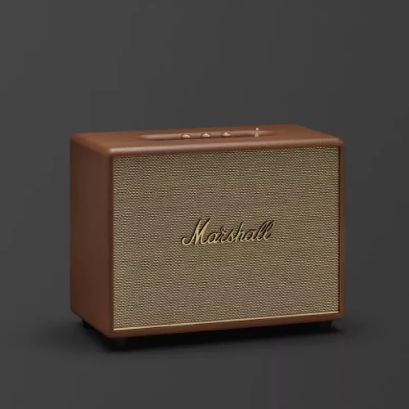 Altifalante sem fios MARSHALL Woburn III castanho — Multiroom, Bluetooth, Wi‑Fi, entradas analógicas