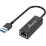 Adaptador Ethernet USB-A MediaRange MRCS238 com porta RJ45, 10/100/1000 Mbit/s, 20 cm, preto