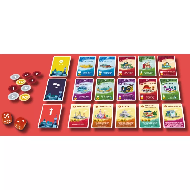 Machi Koro - A nova cidade, jogo de cartas