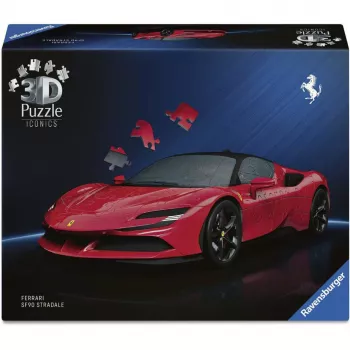 Puzzle 3D Ravensburger Iconics Ferrari SF90 Stradale – kit de montagem de modelo de colecionador