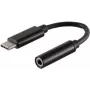 Cabo para telemóvel ShiverPeaks BS14-05021 preto 0,13 m USB C 3,5 mm