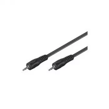 Cabo de ligação Wentronic Goobay jack 3,5 mm HQ, preto, 5 m – ficha jack 3,5 mm (3 polos, estéreo) para ficha jack 3,5 mm (3 polos, estéreo) (51660)