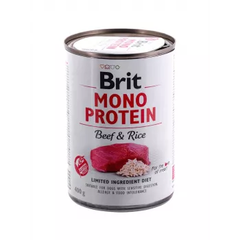 BRIT Mono Protein Beef & Rice - comida húmida para cães - 400g