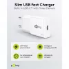 Carregador rápido fino GaN USB-C PD (30 W) (branco)