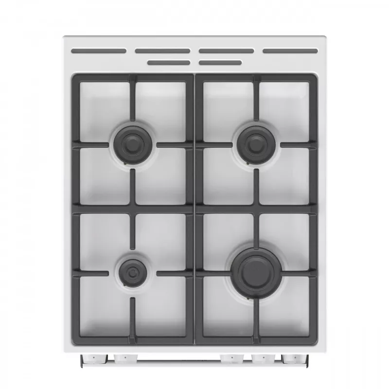 Fogão a gás independente com forno Gorenje GG5A10WFFM — placa de 4 bicos, forno de 70 l, superfície esmaltada, branco