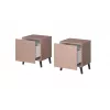 Mesa de cabeceira cama meble NOVA 44x40x52 cm rosa mate, 1 gaveta, estrutura 16 mm