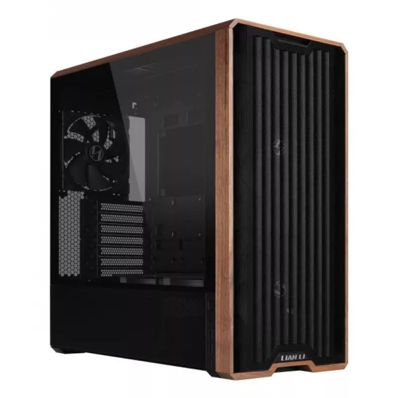 Caixa de PC Lian Li Lancool LAN217X Midi Tower preto, madeira