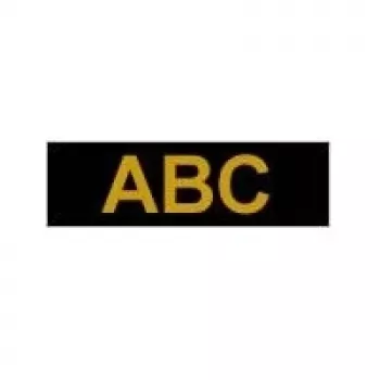 Fita de etiquetar laminada brilhante Brother - 24mm, dourado/preto fita de etiquetar TZ