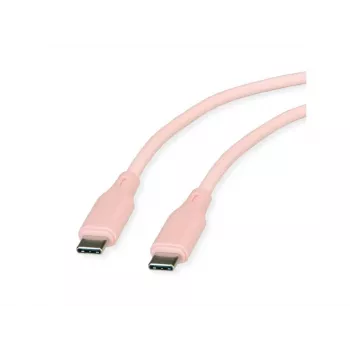 ROLINE Cabo USB 2.0 C-C ST/ST silicone 60W 1m rosa - cabo - digital/dados (11.02.9122)