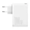 Carregador de viagem Baseus GaN2 Pro Quick 2x USB + 2x USB-C, 100W, EU (Branco)