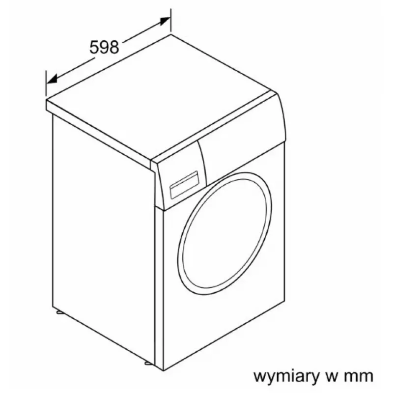 Máquina de lavar roupa de carga frontal Bosch WGE02201PL — 8 kg, 1200 rpm, tambor de 55 l, visor LED, inverter