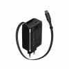 Carregador CANYON OnCharge 65RC com cabo USB-C integrado, 65 W, 1x PD, 1x QC, ficha EU, preto