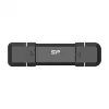 Silicon Power DS72 SSD portátil tipo pen de 250 GB, USB 3.2 Gen 2, USB-A/USB-C, preto
