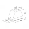 CATA GT-PLUS 45 WH/M 02030005 exaustor de cozinha (canopy), 60 cm, 645 m³/h, classe energética C, LED, filtros metálicos, controlo mecânico, branco