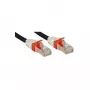 Cabo de rede Lindy Cat.6 (A) SSTP / S/FTP PIMF Premium 1,0 m preto 1 m