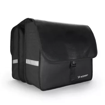 Bolsa de bicicleta Wozinsky bolsa de duplo bagageiro 28 L preta WBB34BK