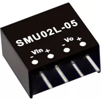 Adaptador/conversor de corrente MEAN WELL SMU02L-12 2 W, entrada 4,5–5,5 V, saída 12 V