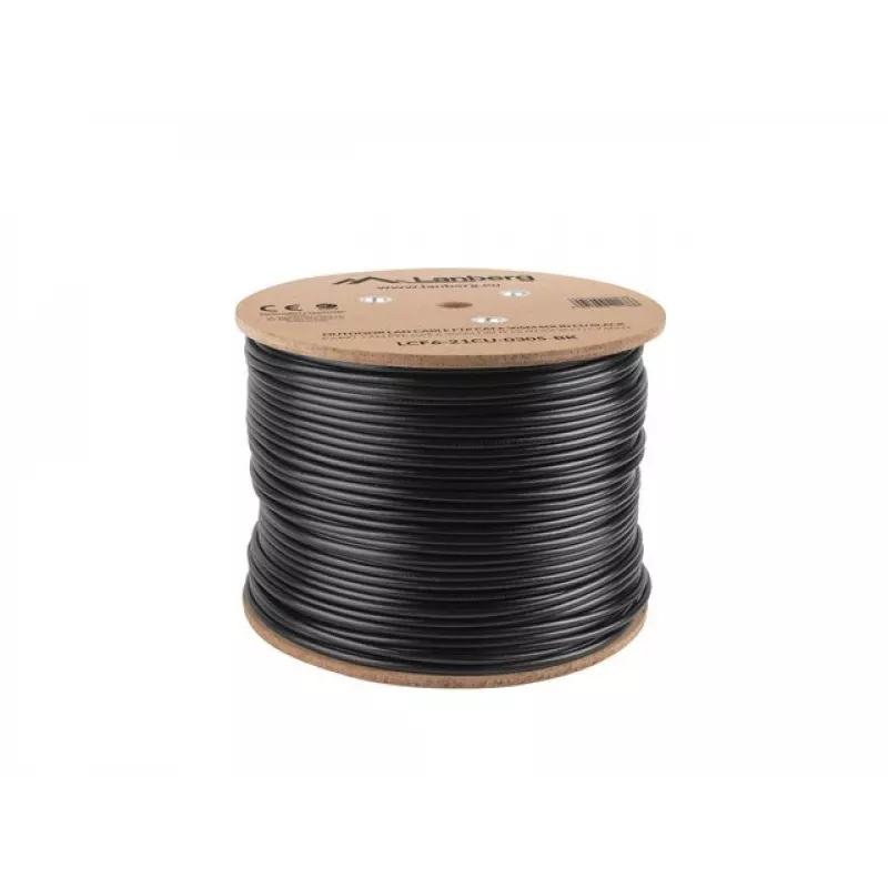 Cabo de rede Lanberg LCF6-21CU-0305-BK preto 305 m Cat6 F/UTP (FTP) exterior