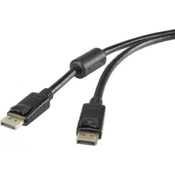 Cabo de ligação DisplayPort Renkforce [1x ficha DisplayPort – 1x ficha DisplayPort] 7,5 m preto (RF-3433994)