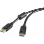 Cabo de ligação DisplayPort Renkforce [1x ficha DisplayPort – 1x ficha DisplayPort] 7,5 m preto (RF-3433994)