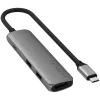 Hub de interface Satechi ST-P4SM USB Type-C 10000 Mbit/s cinzento