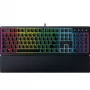 Razer Ornata V3, interruptores mecha-membrane, 10 zonas de iluminação Razer Chroma RGB, 1000 Hz Ultrapolling, teclas retroiluminadas, apoio de pulso soft-touch - Layout alemão
