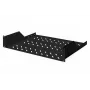 Digitus | Prateleira 2U para racks | DN-19 TRAY-2-SW | preto | Perfeita para armazenar componentes não adequados para 483 mm (19
