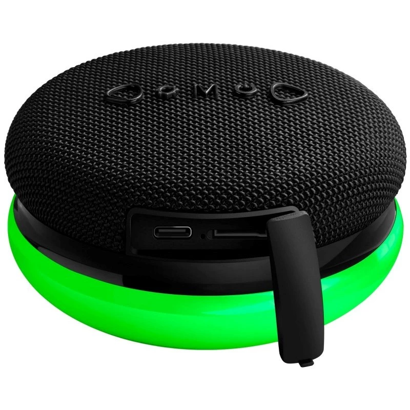 Altifalante Bluetooth portátil DEFENDER ENJOY 40 — 7 W RMS, Bluetooth 5.3, iluminação LED, bateria LiPo, 9 h, preto