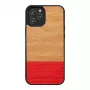 Capa de proteção man and wood para iPhone 12 Pro Max — Herringbone Azalea preto