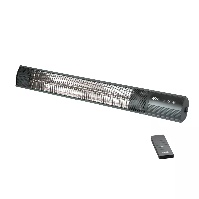TunaBone | Aquecedor elétrico de infravermelhos de parede para terraço | TB2580W-01 | Aquecedor de terraço | 2500 W | Número de níveis de potência 3 | Adequado para espaços até 25 m² | Preto | IP55