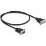 Delock 86886 Cabo null modem RS-232, DB-9 macho para fêmea, 0,5 m, preto