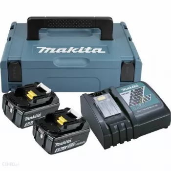 KIT DE ALIMENTAÇÃO MAKITA 18V 2x5,0Ah (BL1850Bx2+DC18RC) MAKPAC