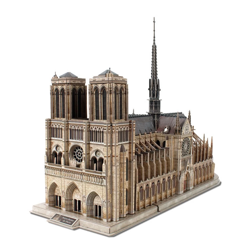 Puzzle 3D CubicFun Notre Dame, 293 peças, modelo à escala da catedral