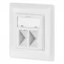 EFB-Elektronik Tomada de rede dupla para keystones, branco, RAL 9003 sem keystone Fabricante: EFB Elektronik (EC020400001)