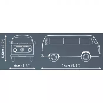 Kit de montagem Cobi Volkswagen T2b Autocarro laranja, escala 1:35, kit