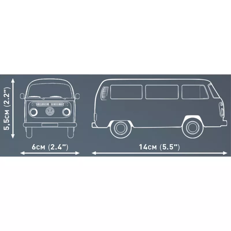 Kit de montagem Cobi Volkswagen T2b Autocarro laranja, escala 1:35, kit