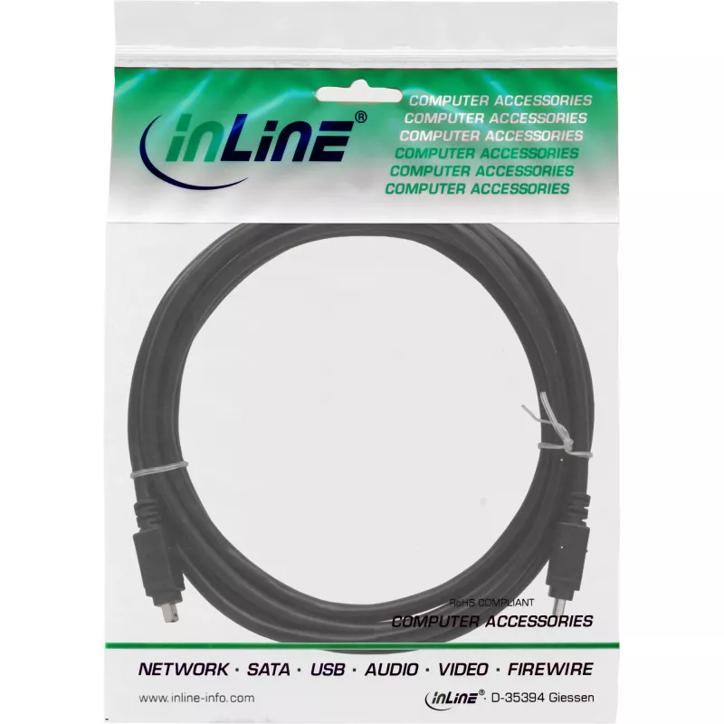 Cabo FireWire 400 1394 InLine 4 pinos ficha/ficha 3 m