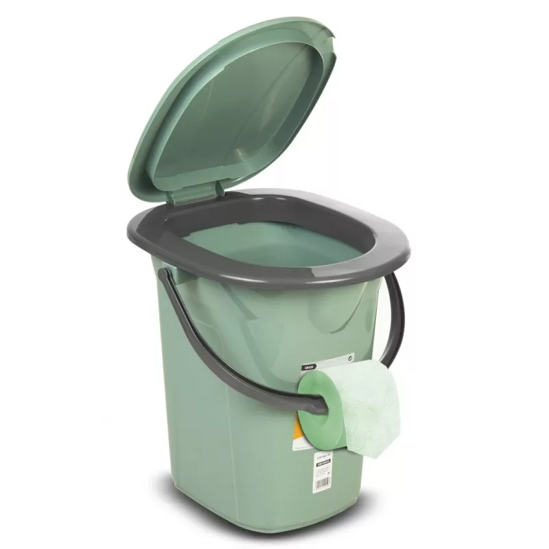 Balde sanitário portátil GreenBlue GB320GG — balde sanitário portátil leve, modelo GB320GG