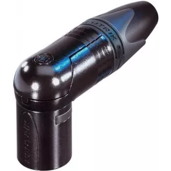 Neutrik conector XLR angular, número de polos: 3, preto NC3MRX-BAG 1 unid. (NC3MRX-BAG)