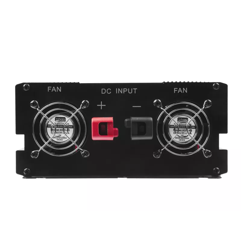 Inversor para automóvel Green Cell INV21 6000 W, 24V DC-AC, saída 230V, 2x USB PD, arrefecimento ativo, conectores DC removíveis, preto