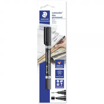 Marcador permanente Staedtler Lumocolor permanent duo 348 B preto 1 unid.