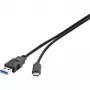 Cabo USB Renkforce USB Type-A para USB-C 3.1 1,8 m
