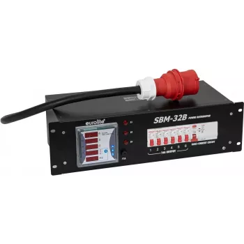Distribuidor de corrente EUROLITE SBM-32B 30248401 32A trifásico