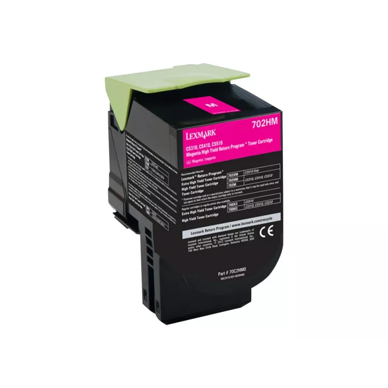 Cartucho de toner Lexmark 702HM Magenta 3000 páginas