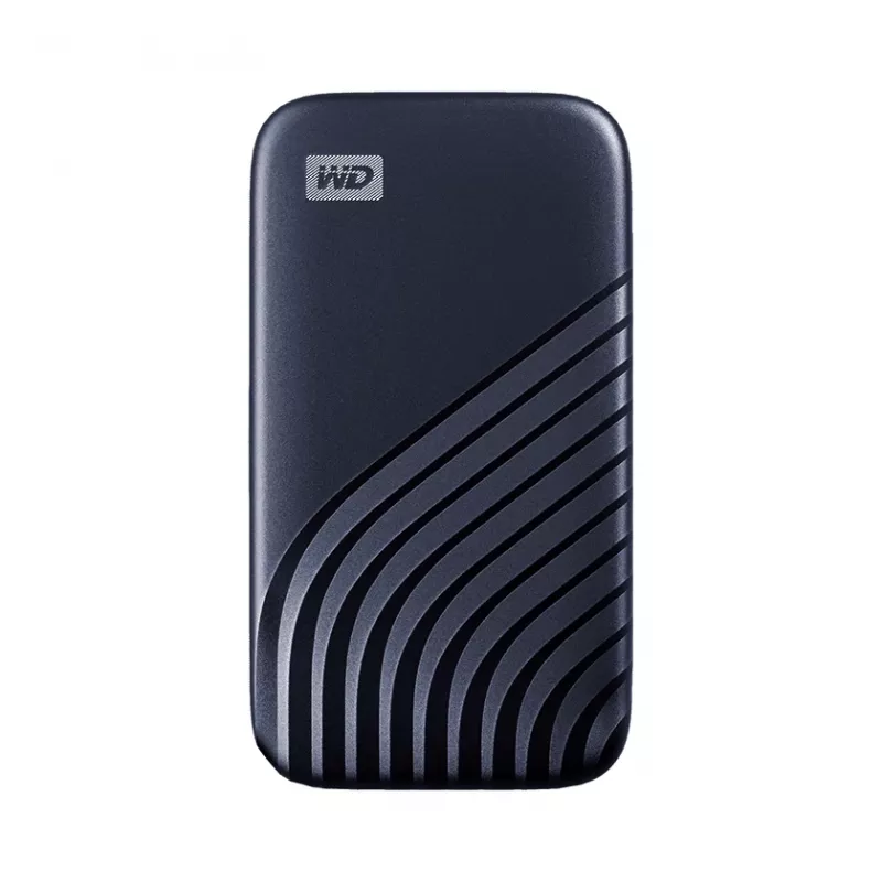 WD My Passport SSD WDBAGF0020BBL - SSD - encriptado - 2 TB - externo (portátil) - USB 3.2 Gen 2 (conector USB-C) - AES de 256 bits - azul meia-noite
