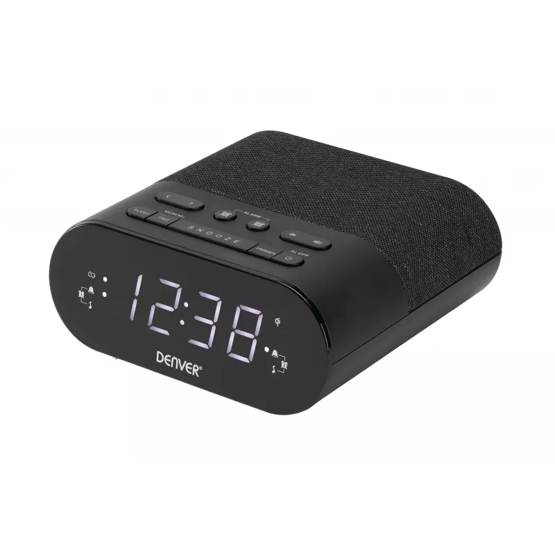 Rádio-despertador digital Denver CRQ-107 preto